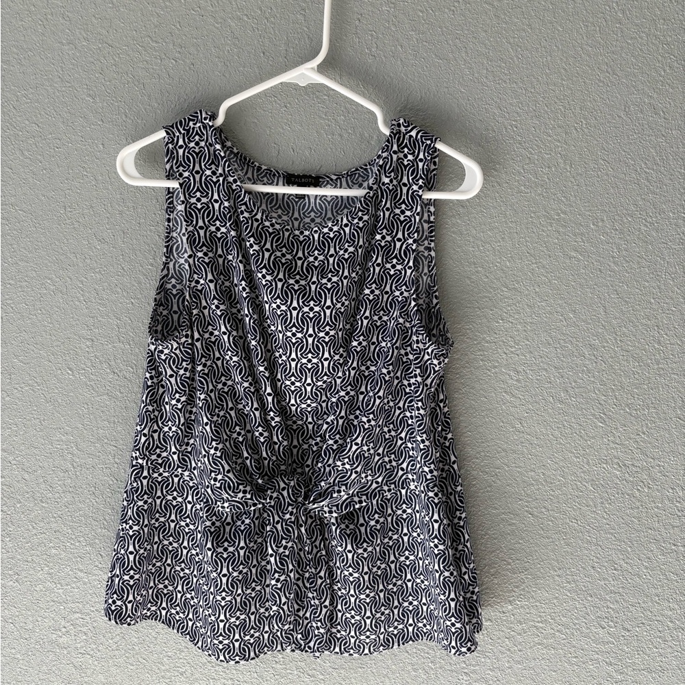 Stylish Blue and White Women's Top